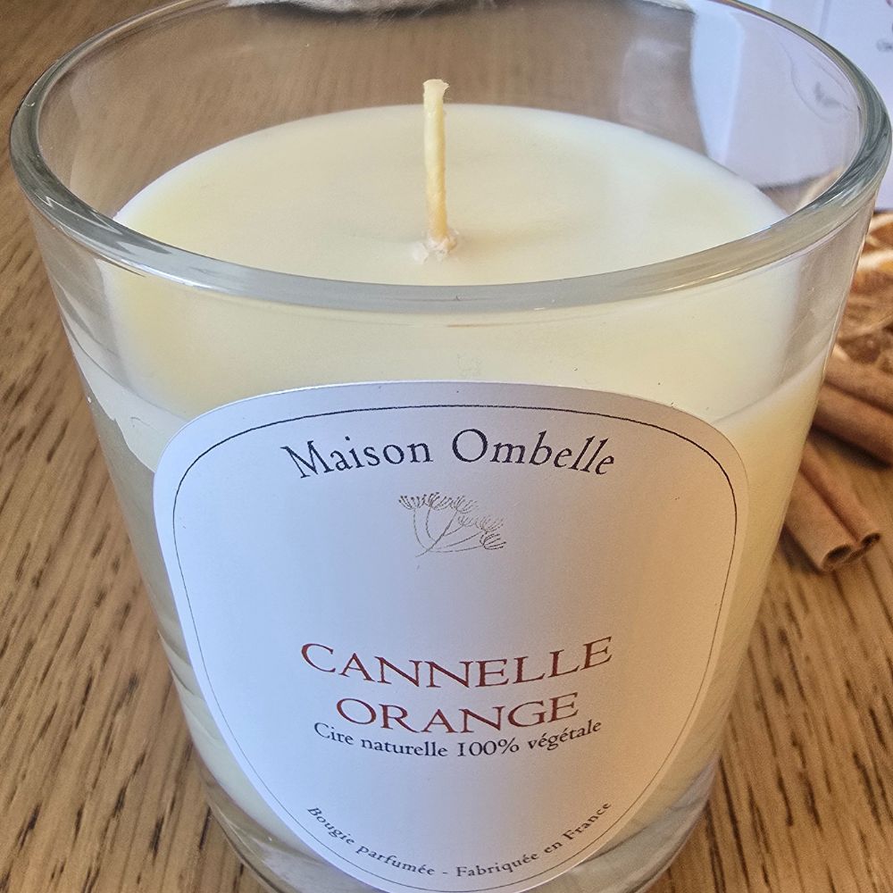 Bougie naturelle parfumée Cannelle Orange