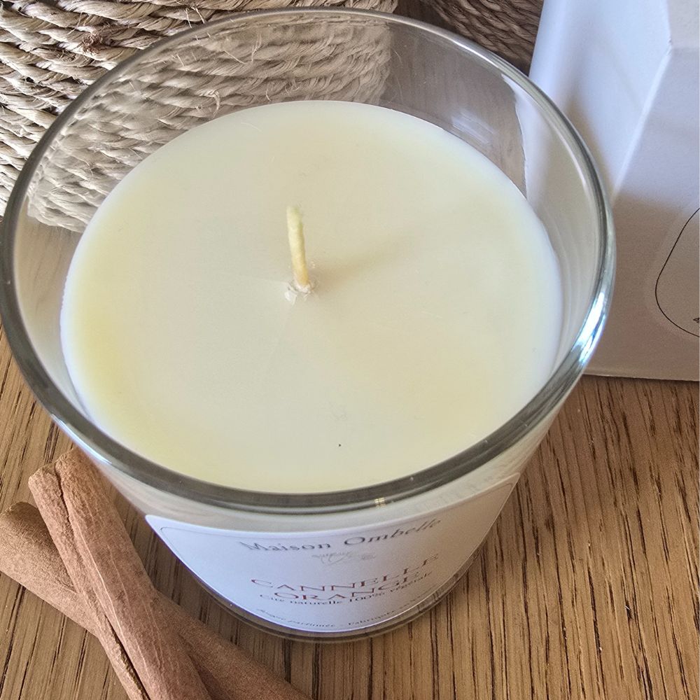 Bougie naturelle parfumée Cannelle Orange