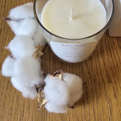 Bougie naturelle parfumée Coton