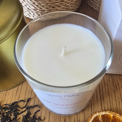 Bougie naturelle parfumée Thé Mandarine